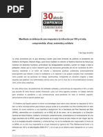 Manifiesto Alianza de Plataformas 9 de Mayo