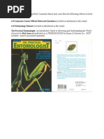 Arkansas 4-H Bug Bowl Study Material List