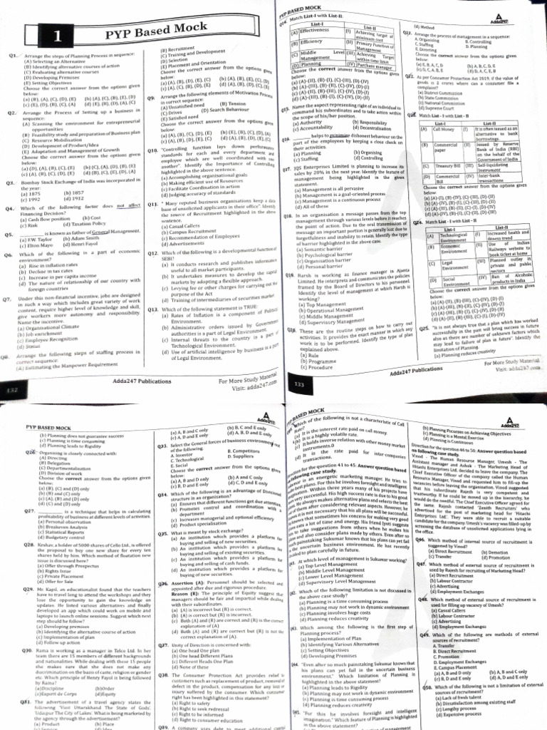 BST Pyq Mock. | PDF