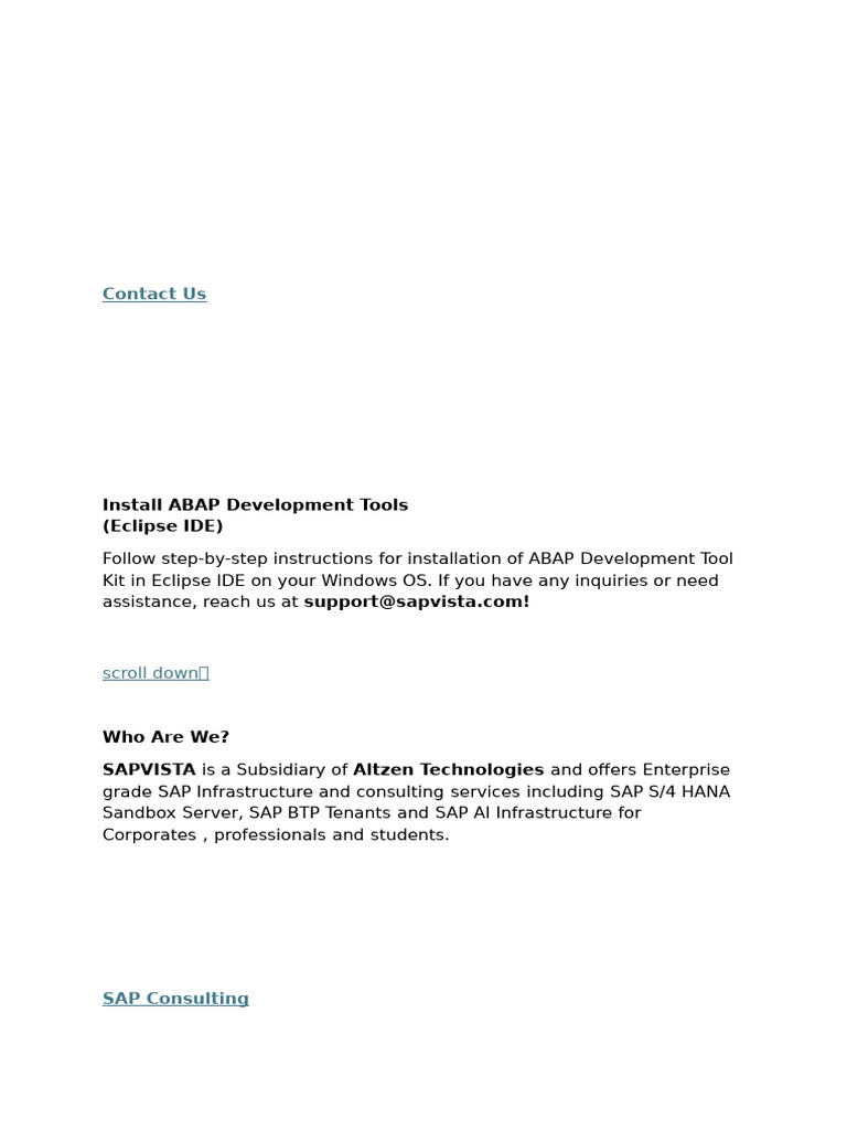 Install ABAP Development Tools Guide | PDF | Eclipse (Software) | Java ...