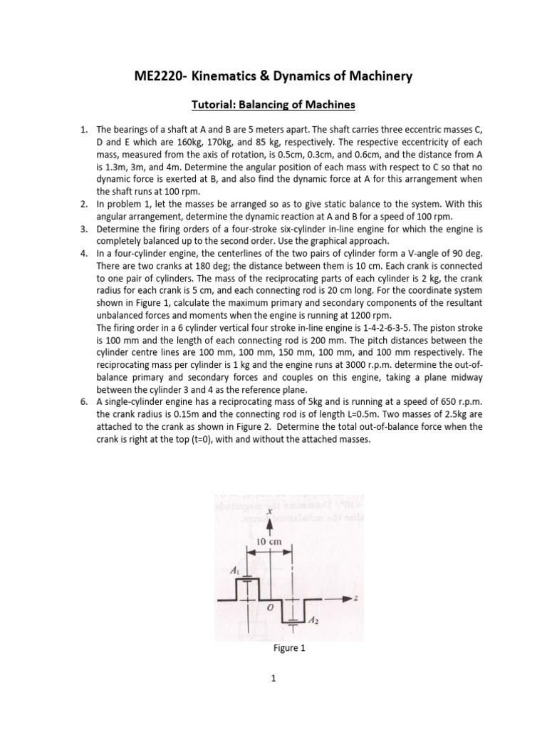 Balancing Machines: Kinematics & Dynamics | PDF | Force | Mechanical ...