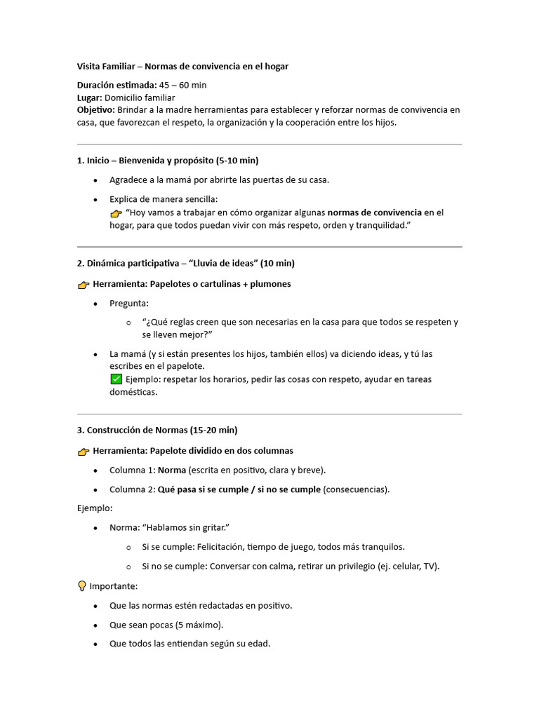 Normas de convivencia familiar efectivas | PDF
