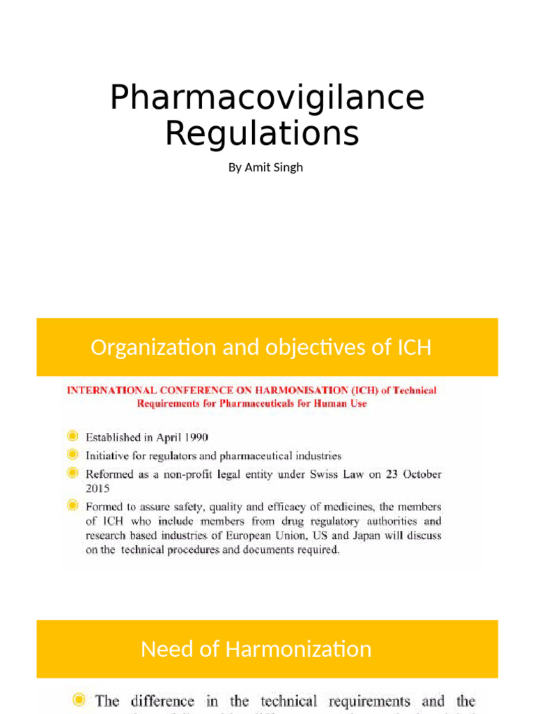 ICH Pharmacovigilance Guidelines Overview | PDF