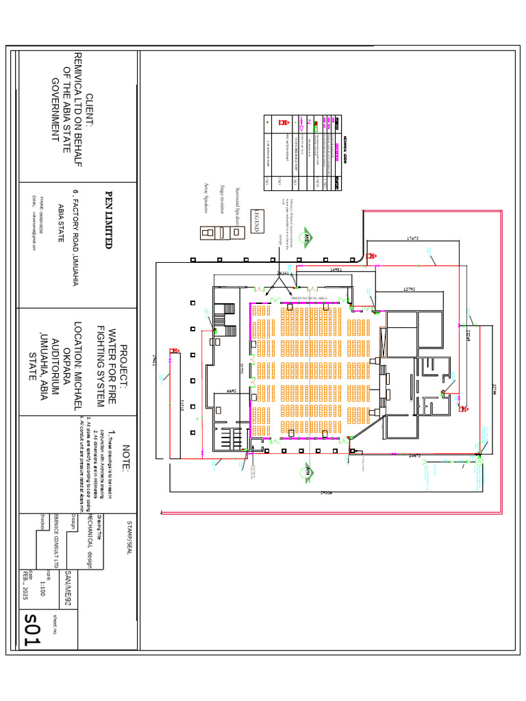 Water Fire Fighting System Design | PDF | Pipe (Fluid Conveyance) | Pump