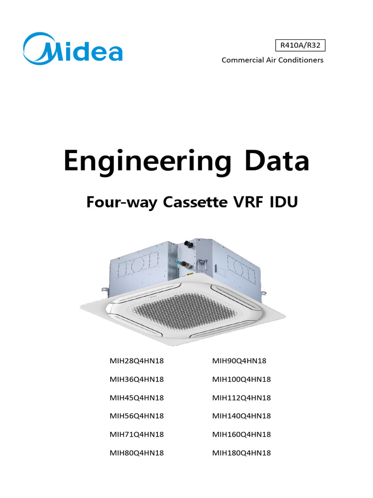 Midea V8 VRF Indoor Units Specs | PDF | Pipe (Fluid Conveyance ...