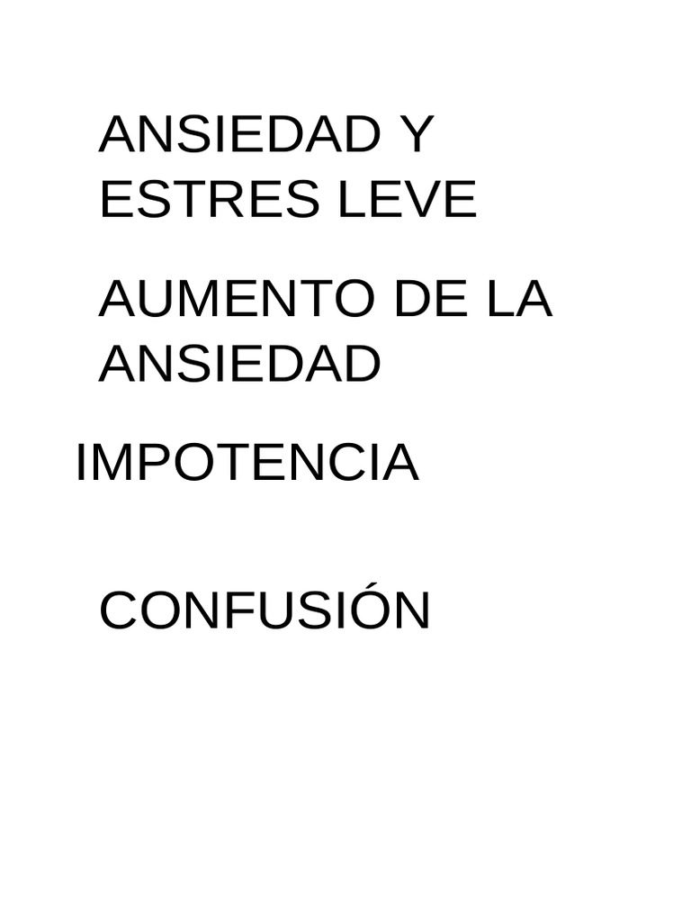 Ansiedad y Estres Leve | PDF