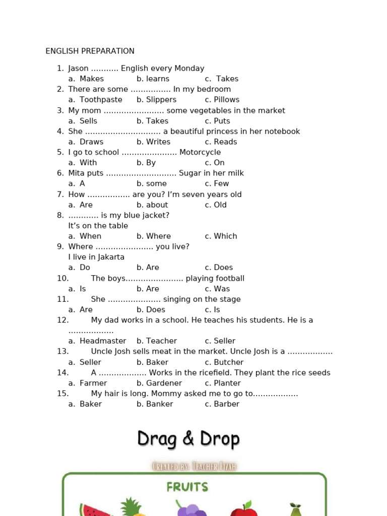 English Preparation | PDF