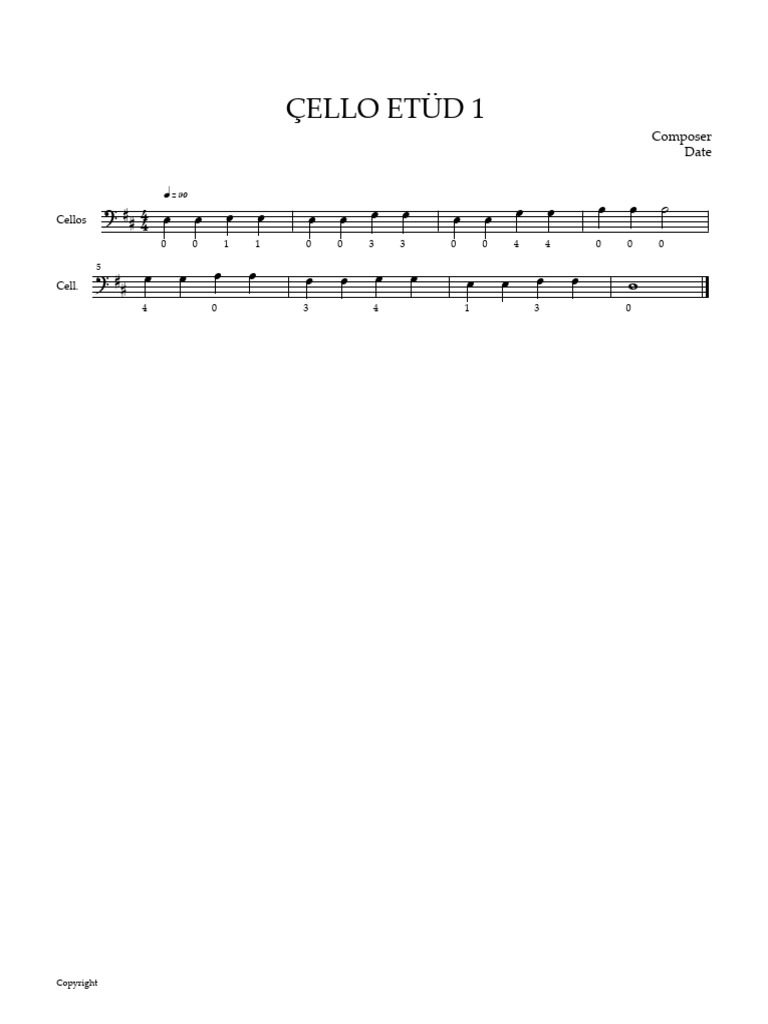 Çello Etud 1 | PDF