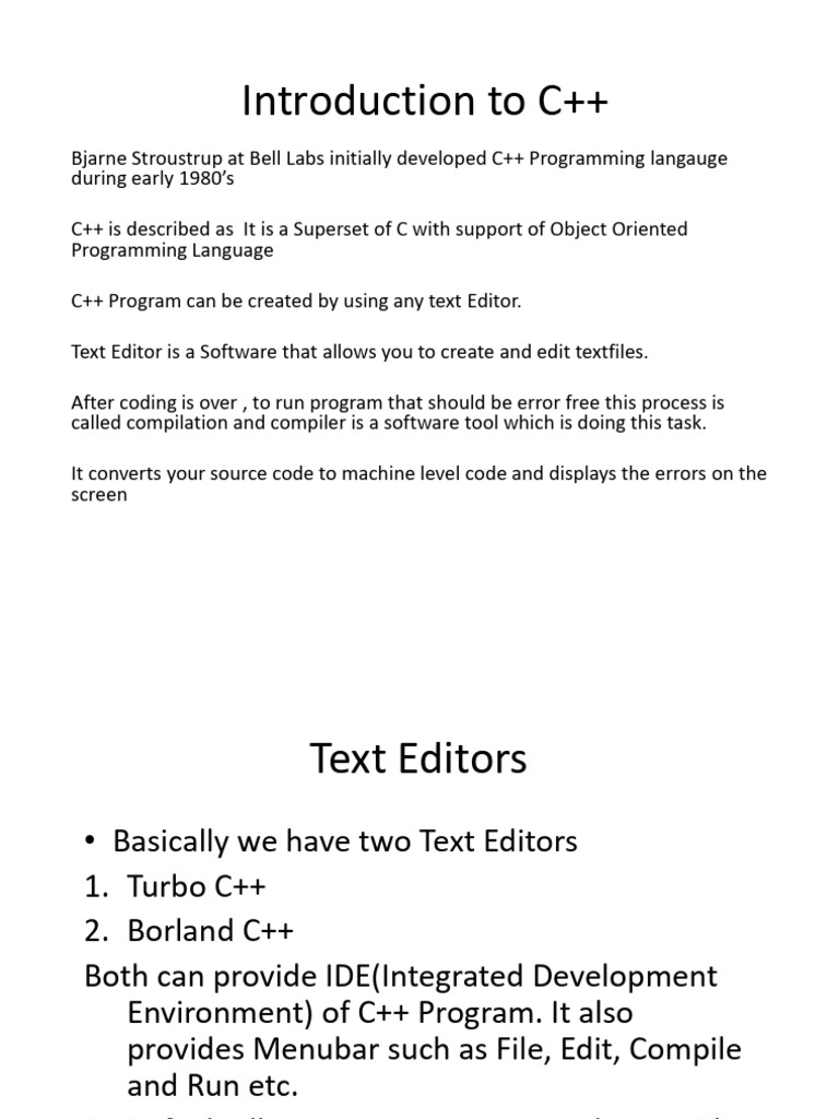 Introduction to C++ Programming Basics | PDF | C++ | Computer Science