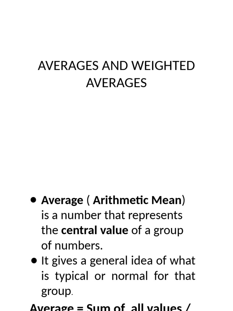 Understanding Averages and Calculations | PDF | Average | Expense