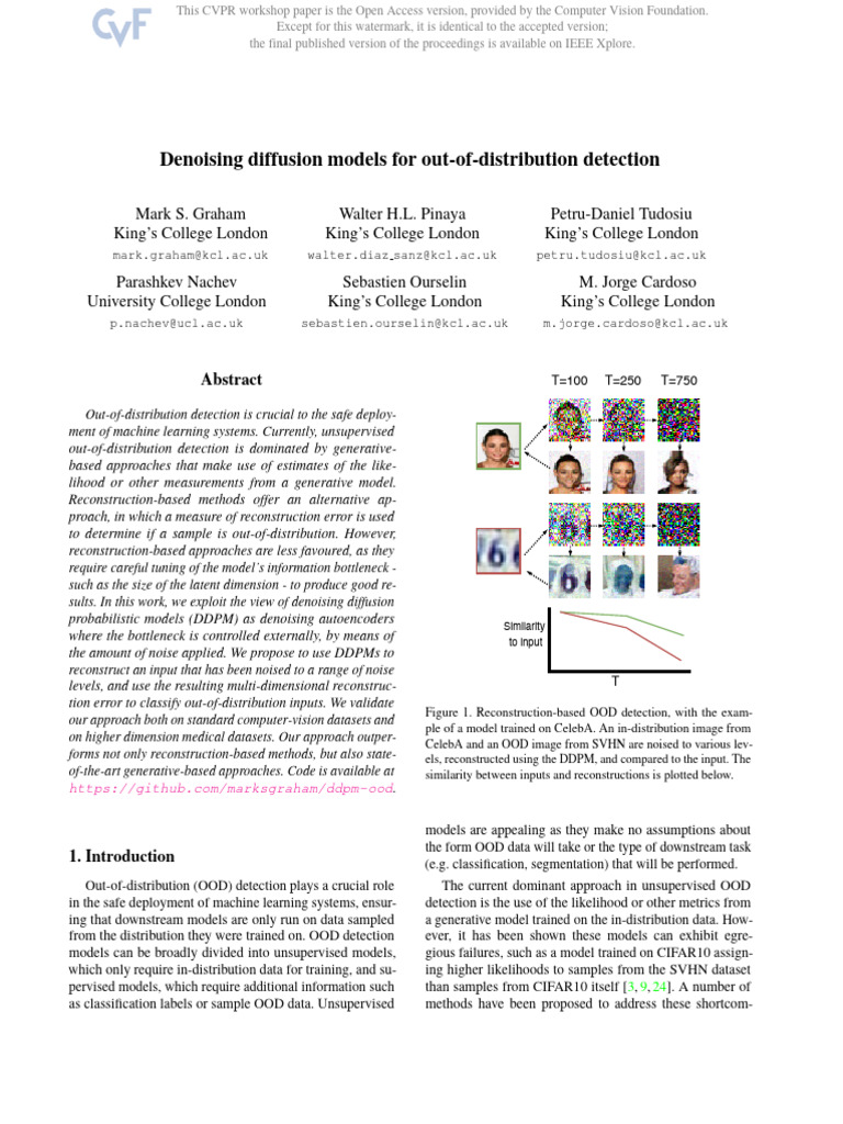 Graham Denoising Diffusion Models For Out-Of-Distribution Detection ...