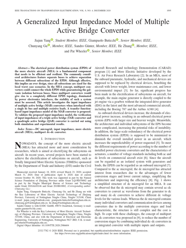 Input Impedance Model for MAB Converters | PDF | Alternating Current ...