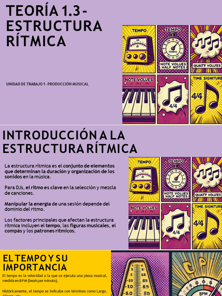 Estructura Rítmica en Producción Musical | PDF | Ritmo | Tempo