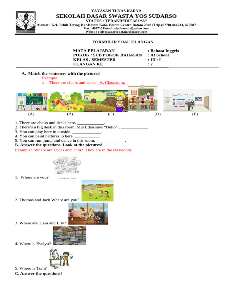 Unit 2 at School ARSIP | PDF