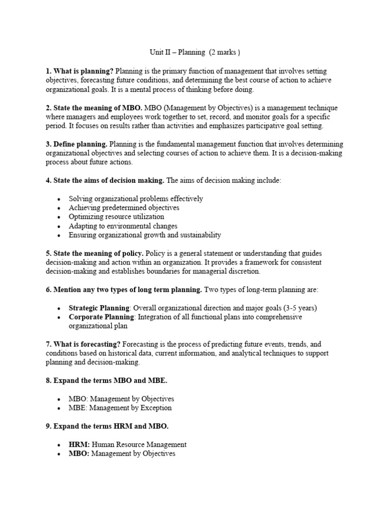 unit 2 notes | PDF | Risk | Policy