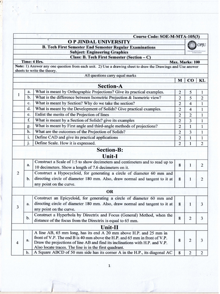 Btech I End Sem 2023 | PDF