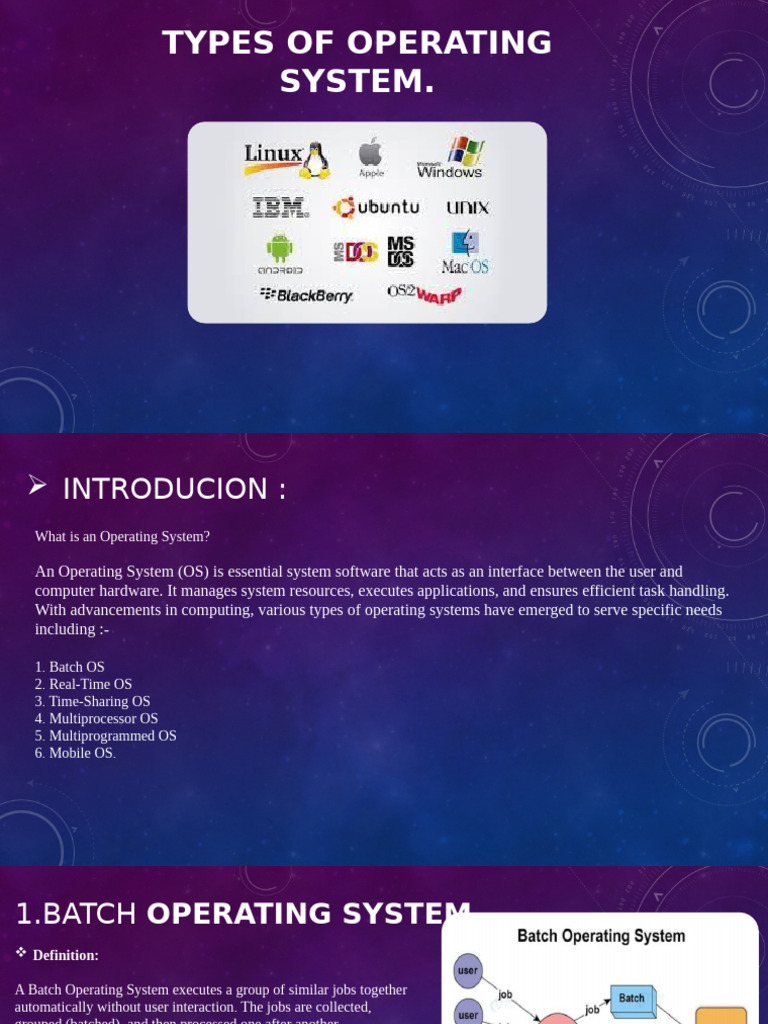 Types of Operating Systems Explained | PDF | Operating System | Central ...