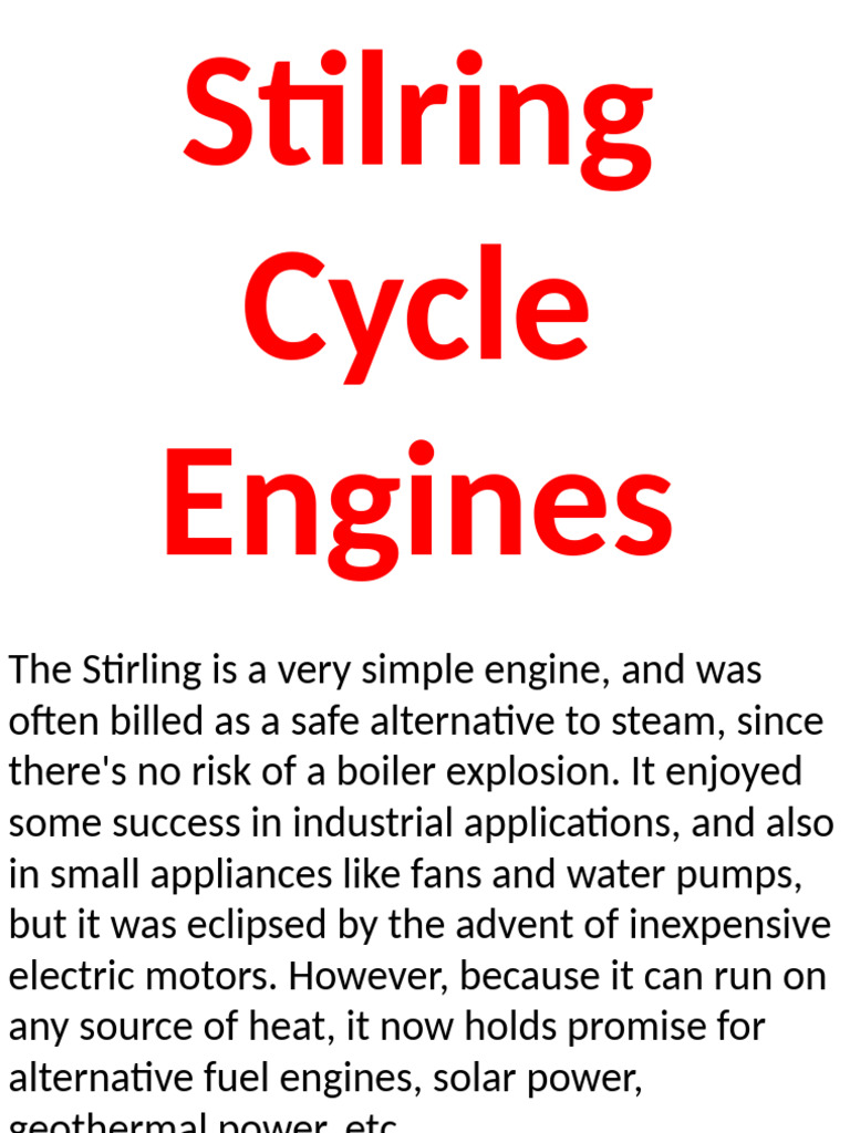 Overview of Stirling Engine Technology | PDF