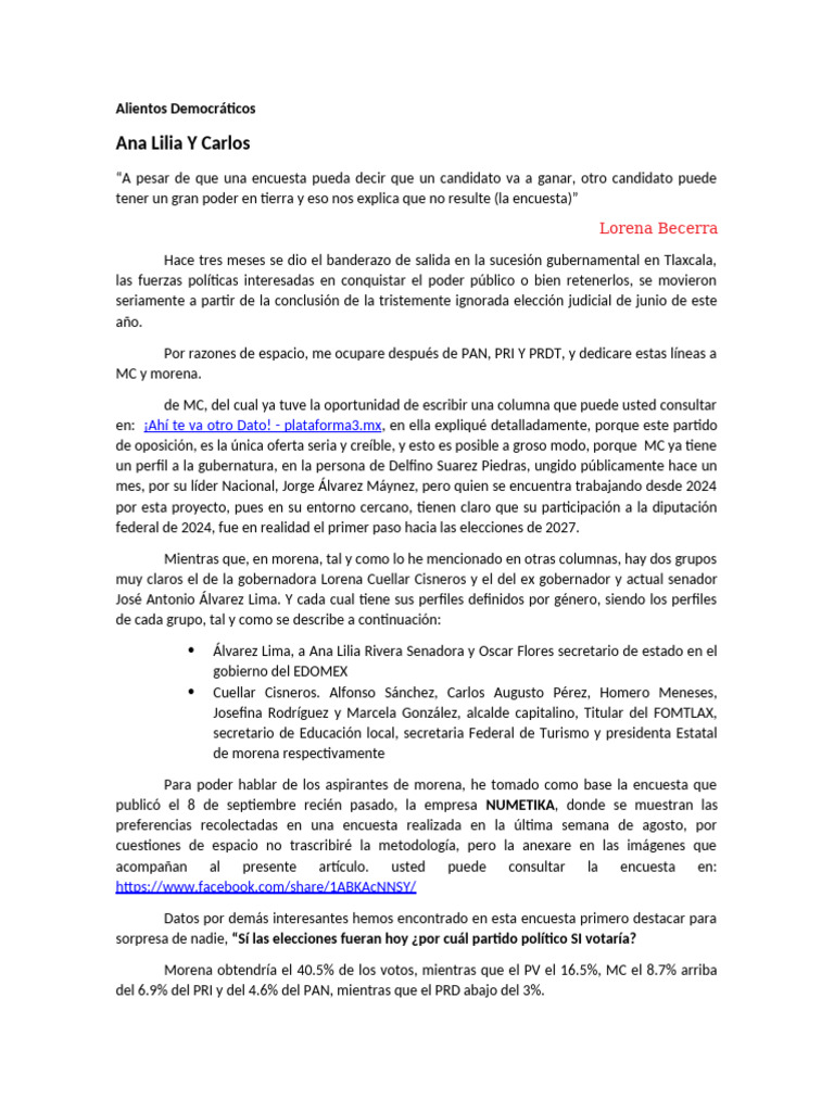 Alientos Democráticos 34 | PDF | Partido Revolucionario Institucional ...