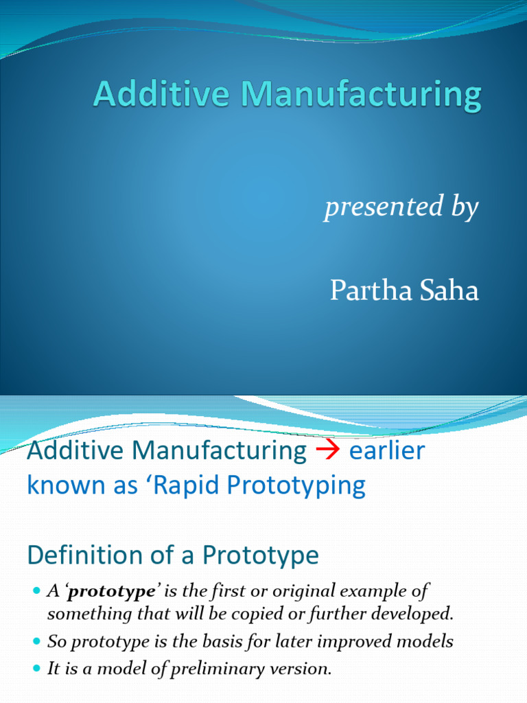Understanding Prototyping in Manufacturing | PDF | Prototype | 3 D Printing