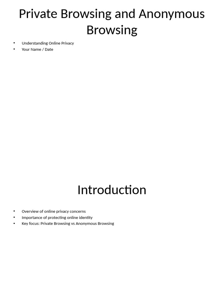 Private vs Anonymous Browsing Explained | PDF