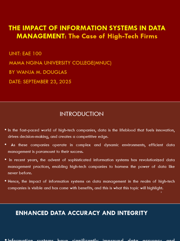 Impact of Information Systems on Data Management | PDF | Data ...