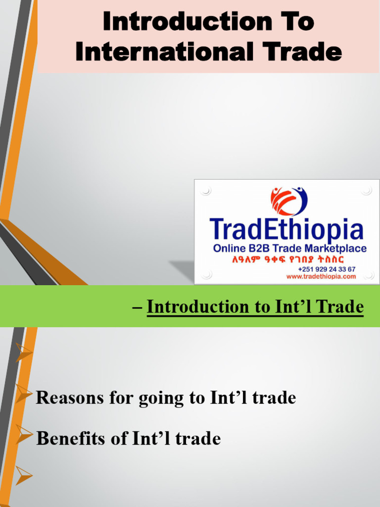 Introduction to International Trade Training | PDF | Letter Of Credit ...