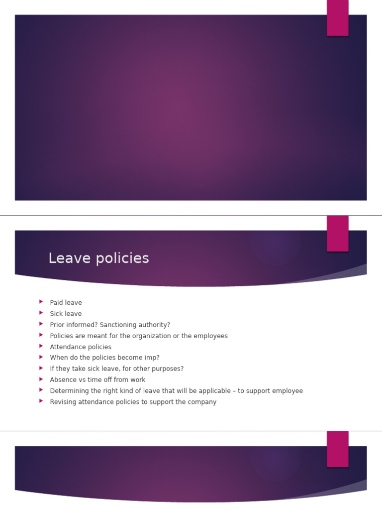 Comprehensive Leave Policies Guide | PDF