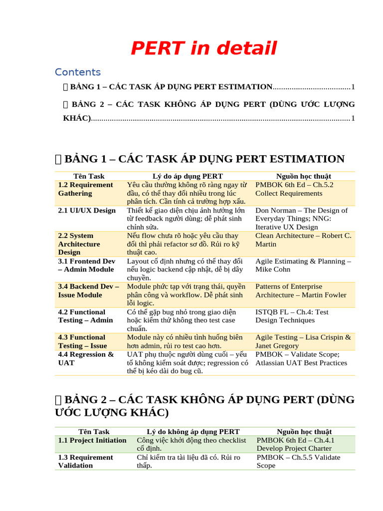 PERT in Detail | PDF