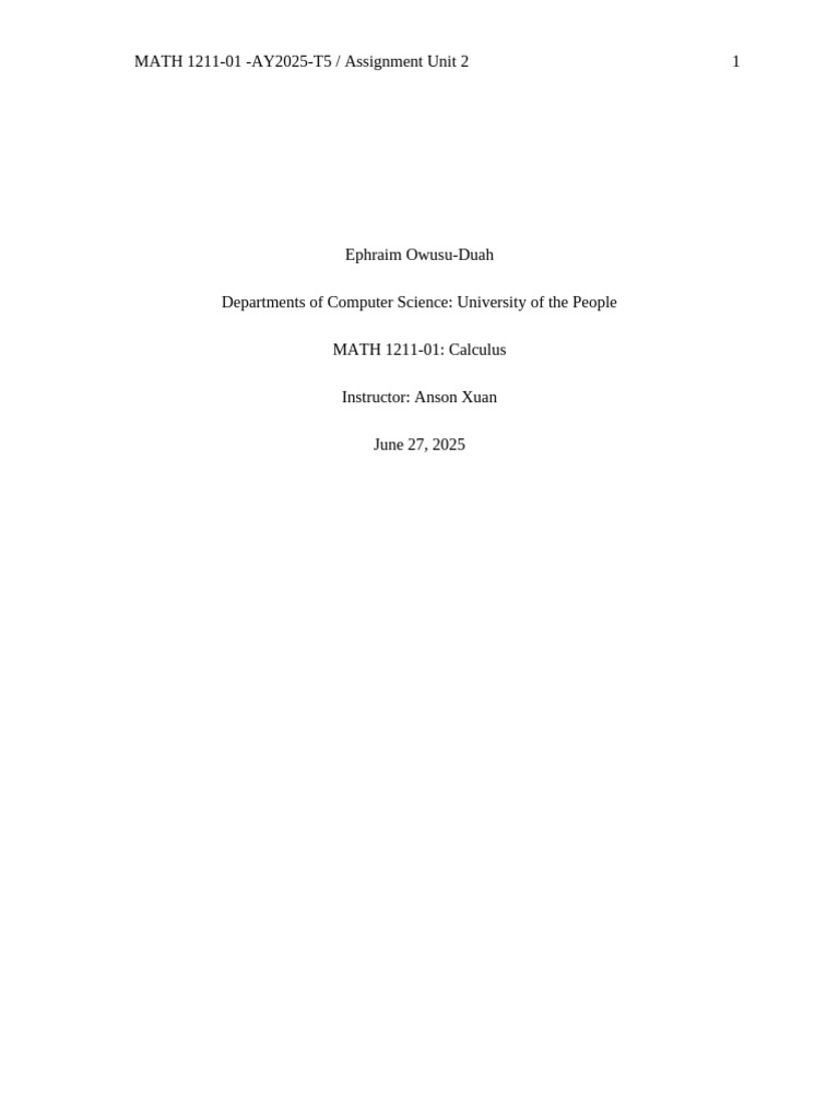 Calculus Limits and Continuity Assignment | PDF | Multiplication ...