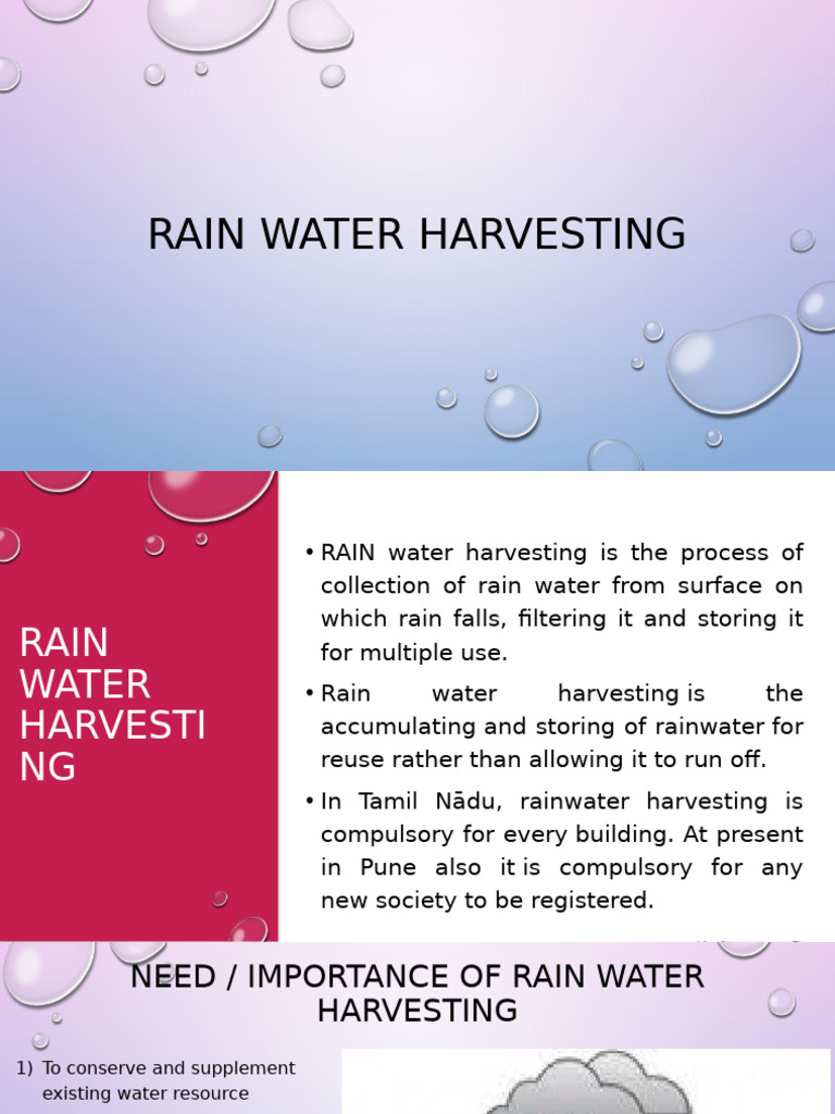 Rain Water Harvesting Techniques | PDF | Physical Geography | Earth ...