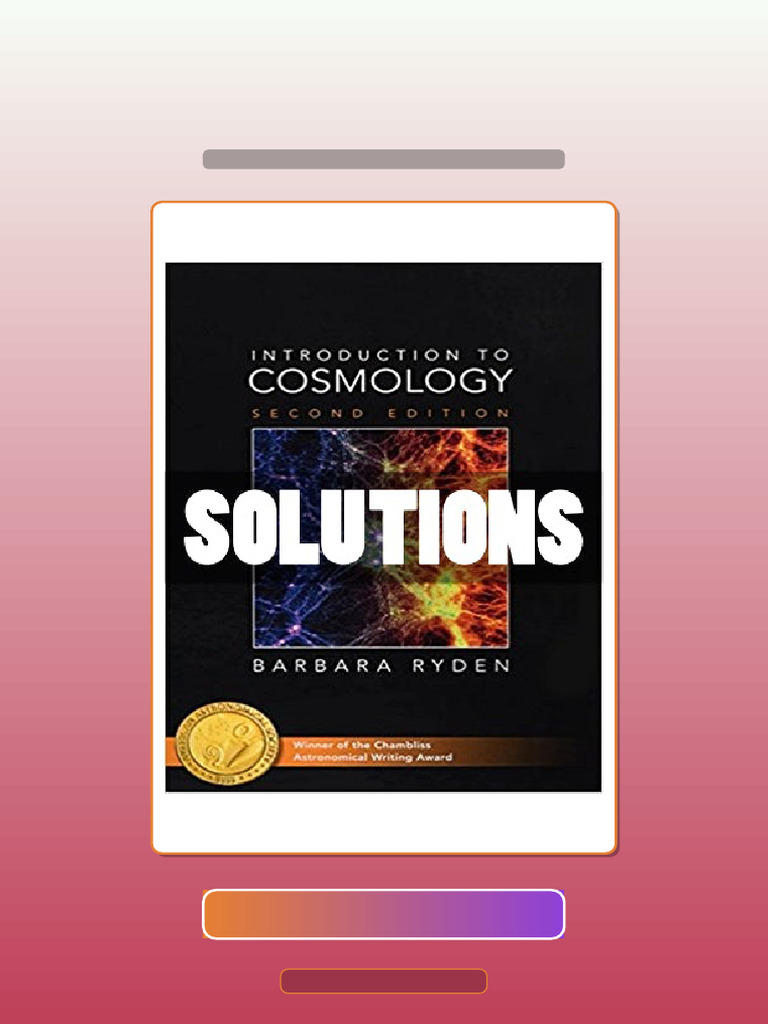 Introduction to Cosmology 2nd Edition Ryden eBook and TestBank Bundle ...