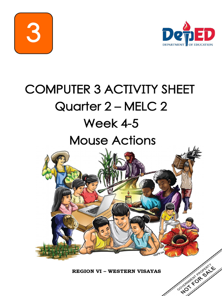 Mouse Actions Learning Activity Sheet | PDF | Button (Computing) | Learning