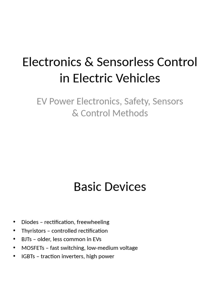 EV Electronics Sensorless Control | PDF | Power Inverter | Rectifier
