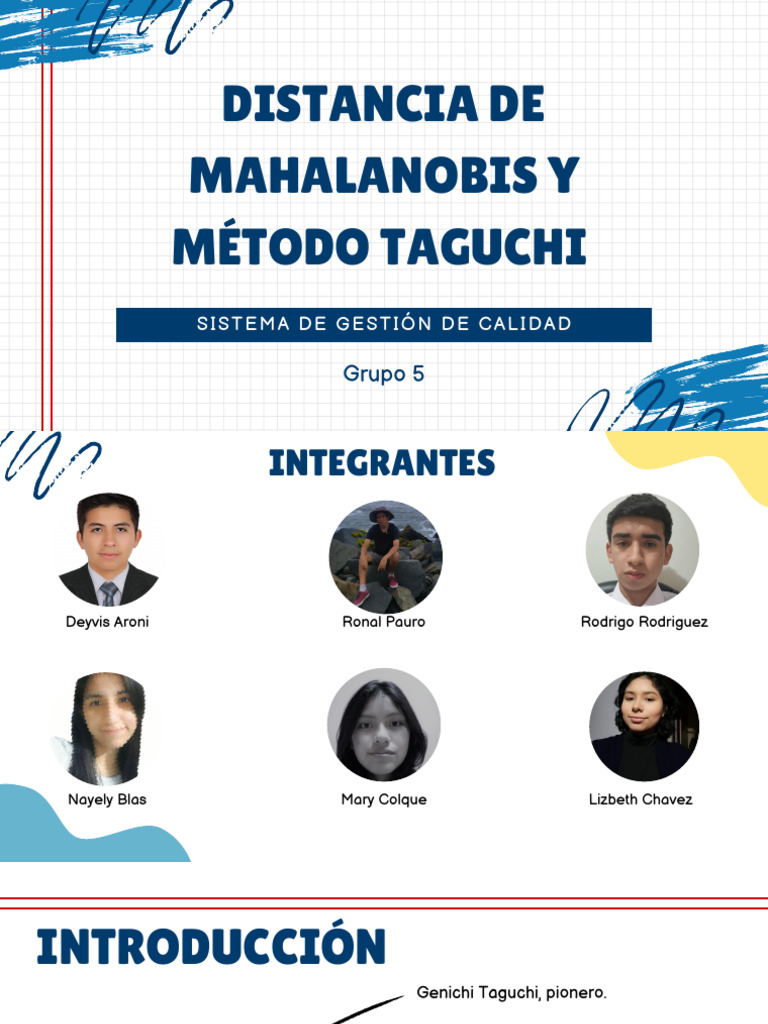 Sistema Mahalanobis-Taguchi en Calidad | PDF | Matriz (Matemáticas ...