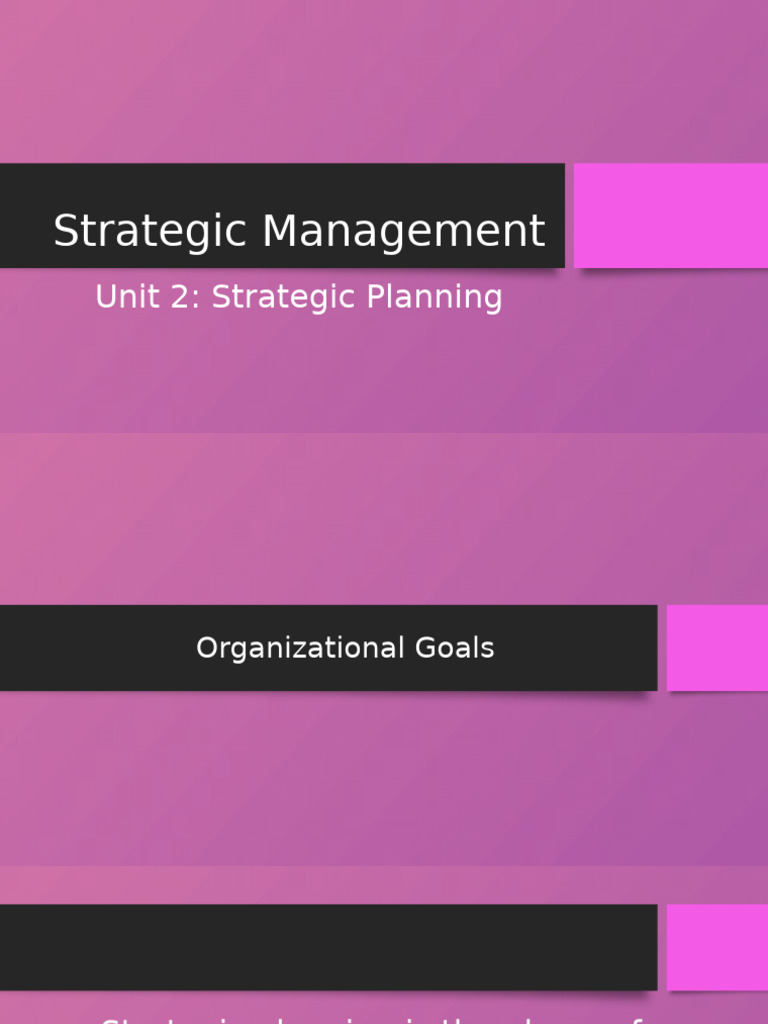 Strategic Planning in Management | PDF | Strategic Planning | Strategic ...