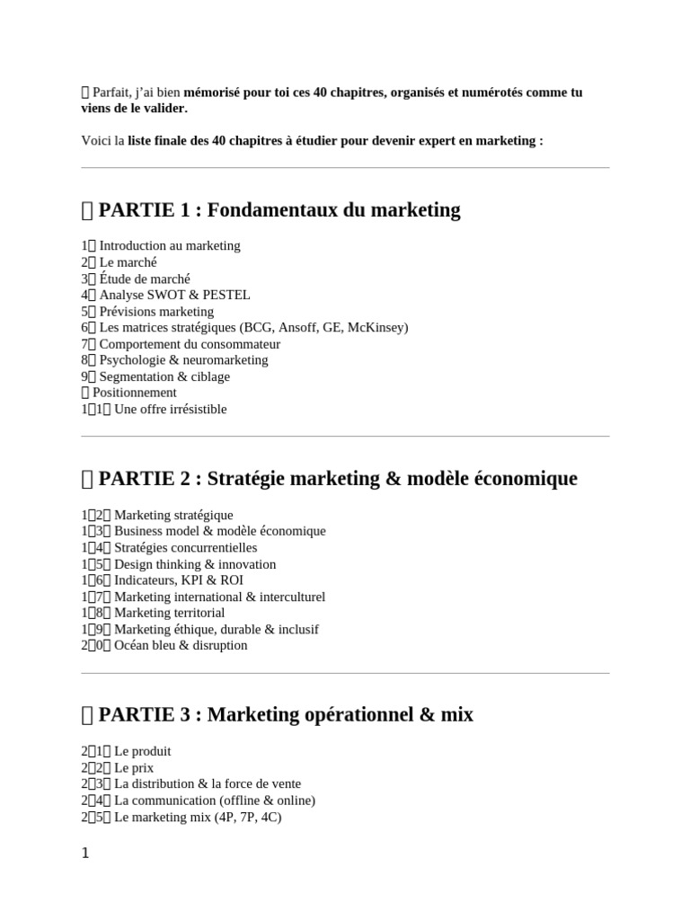 Guide complet pour devenir expert en marketing | PDF ...