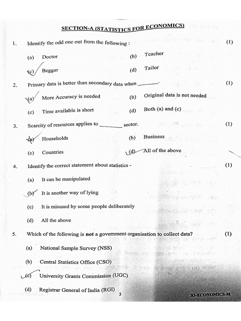 Eco Mid Term Q Paper | PDF
