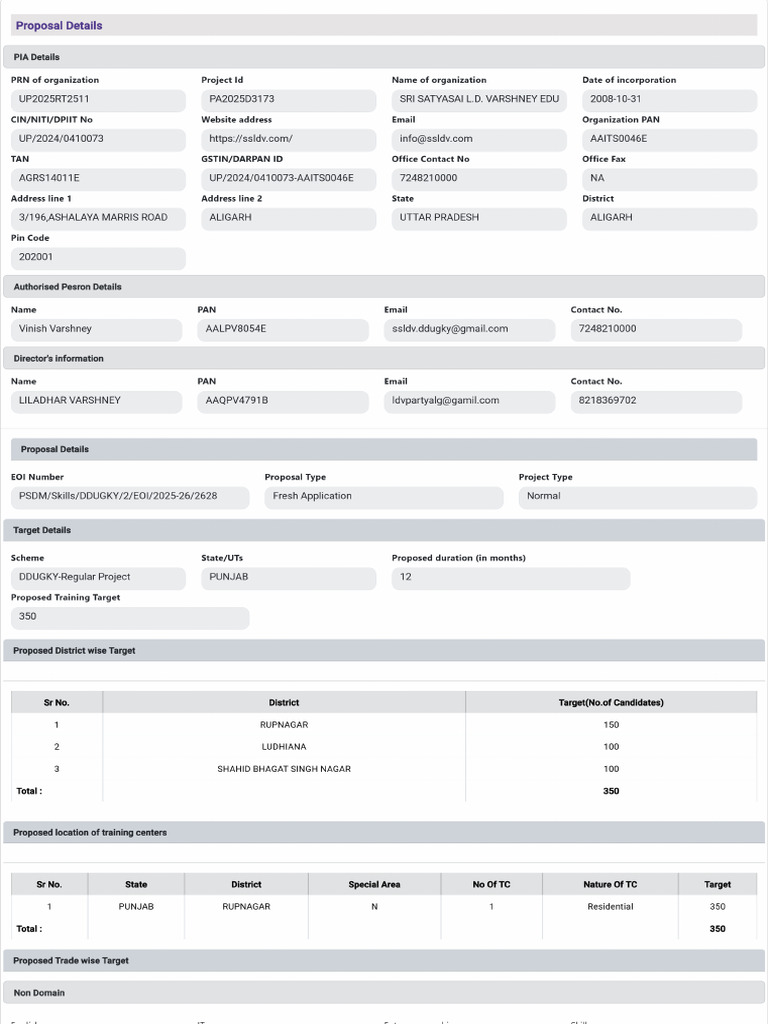 Project Application | PDF