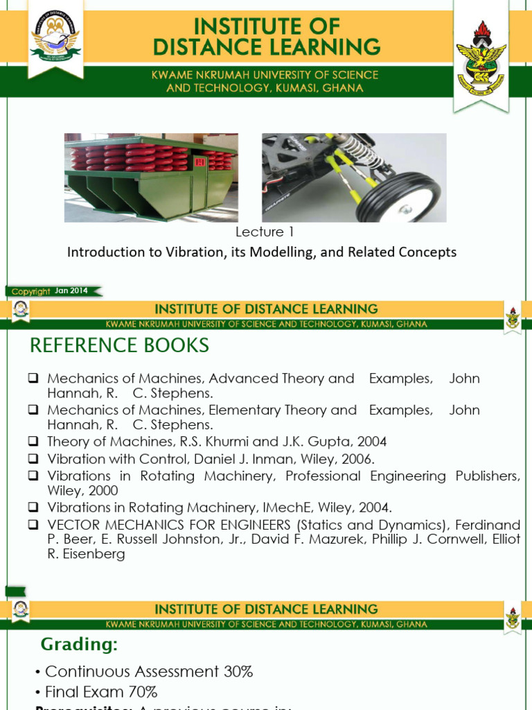 Introduction to Mechanical Vibrations | PDF | Oscillation | Damping