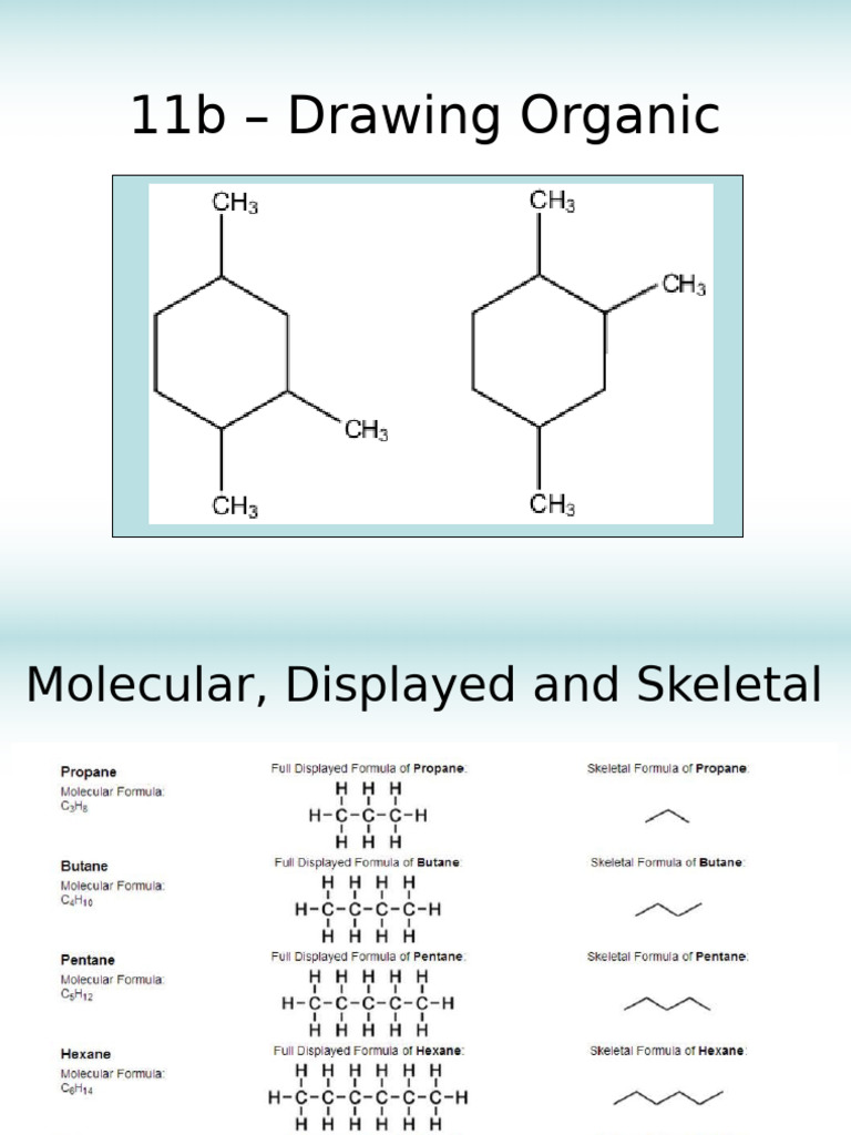 11b Drawing Organic-3 | PDF | Alkane | Molecules