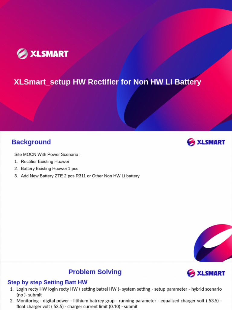Setup Guide for Non-Huawei Li Batteries | PDF
