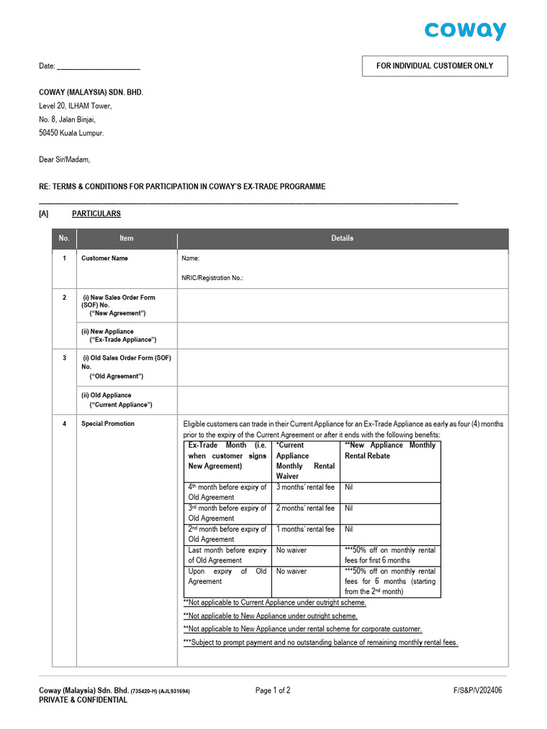 Coway Ex-Trade Programme Terms & Conditions | PDF | Justice | Crime ...