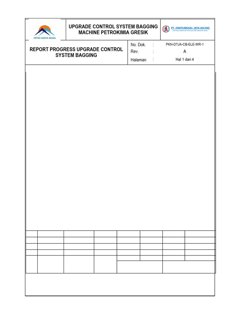 Report Progress Upgrade Control System Bagging_04!12!22 | PDF ...