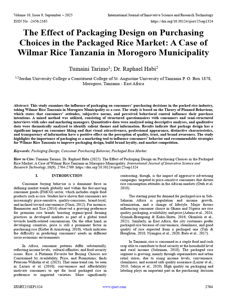 The Effect of Packaging Design On Purchasing Choices in The Packaged ...