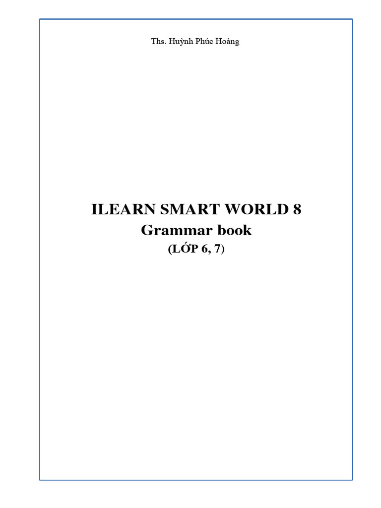 I Learn Smart World 8 Grammar Book Grade | PDF