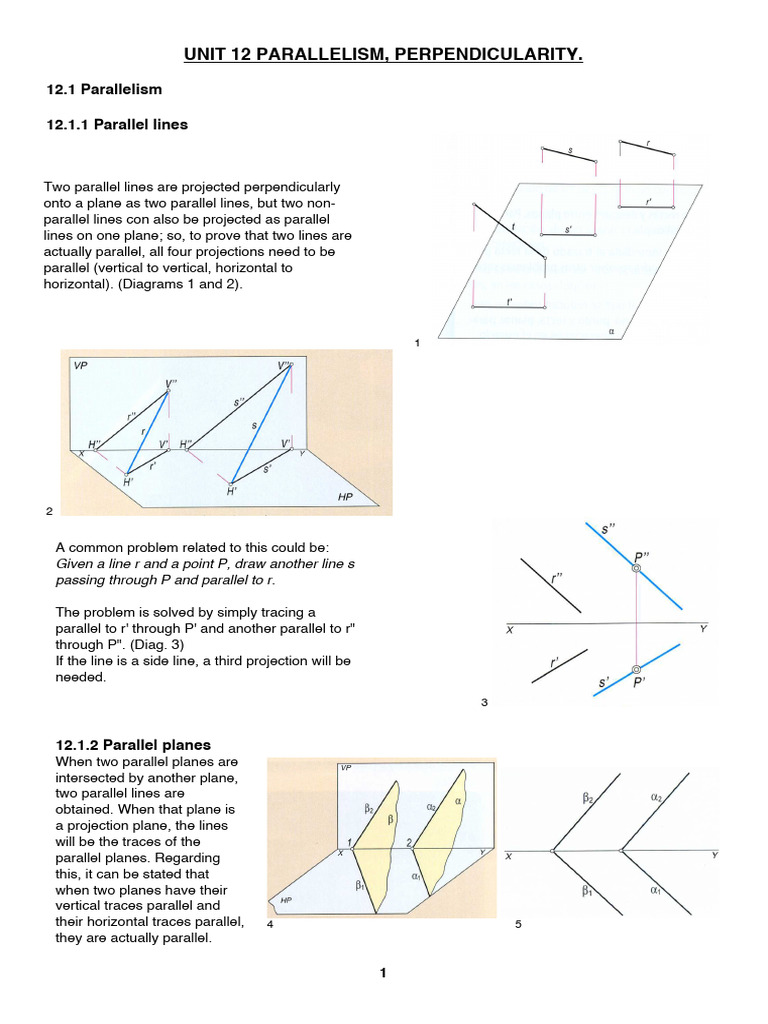Unit 12 Parallelism Perp | PDF | Perpendicular | Geometry