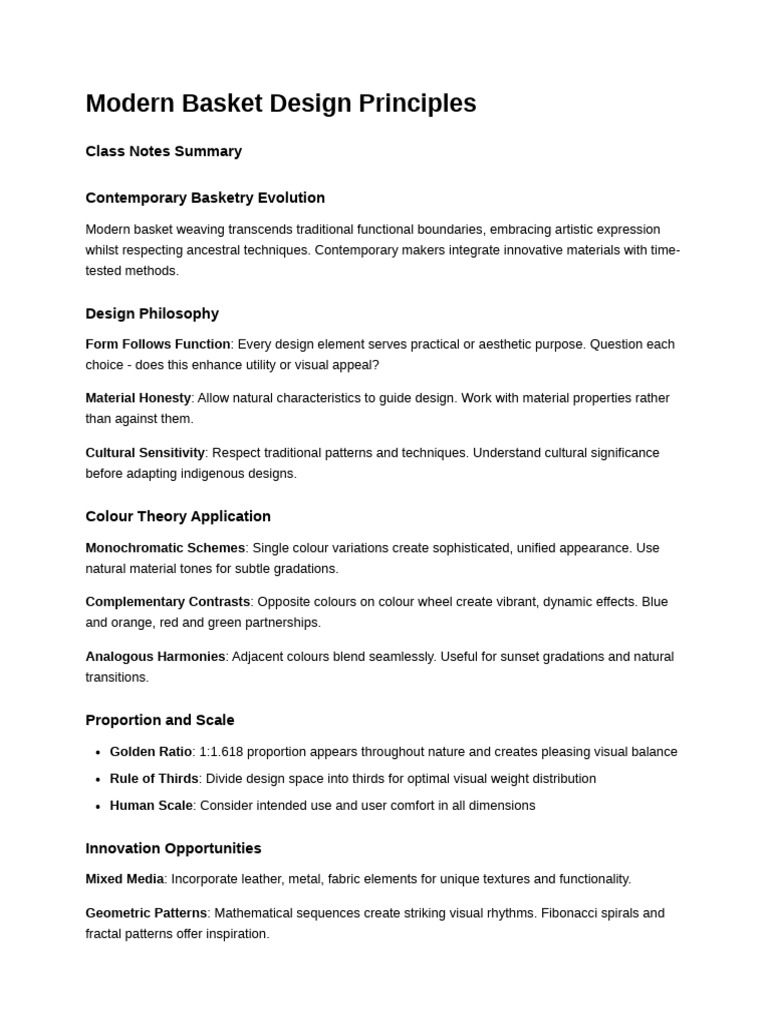 Modern Basket Design | PDF