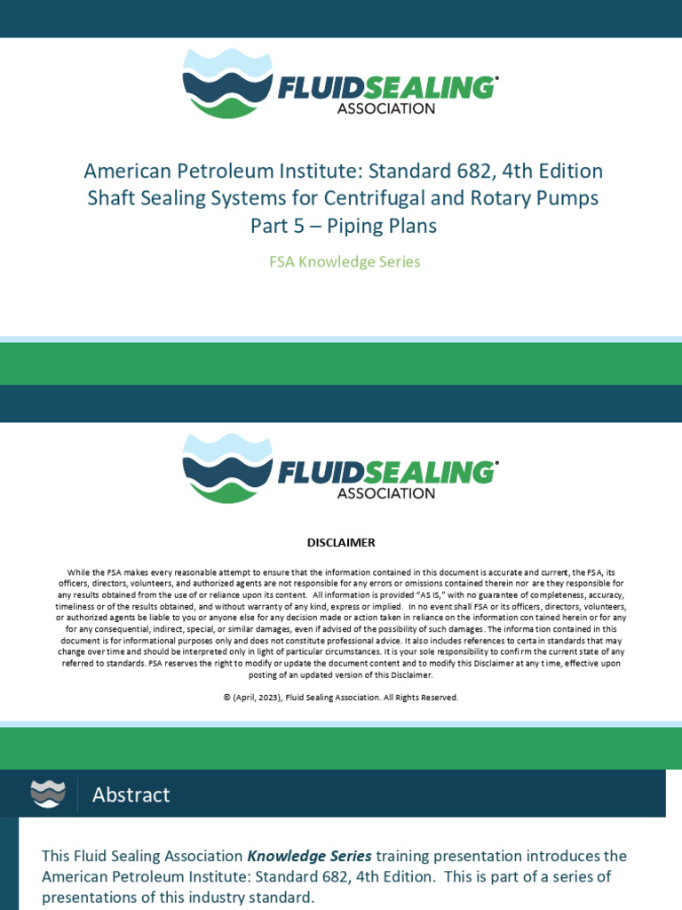 API 682 4th Edition Piping Plans Overview | PDF | Pump | Flow Measurement