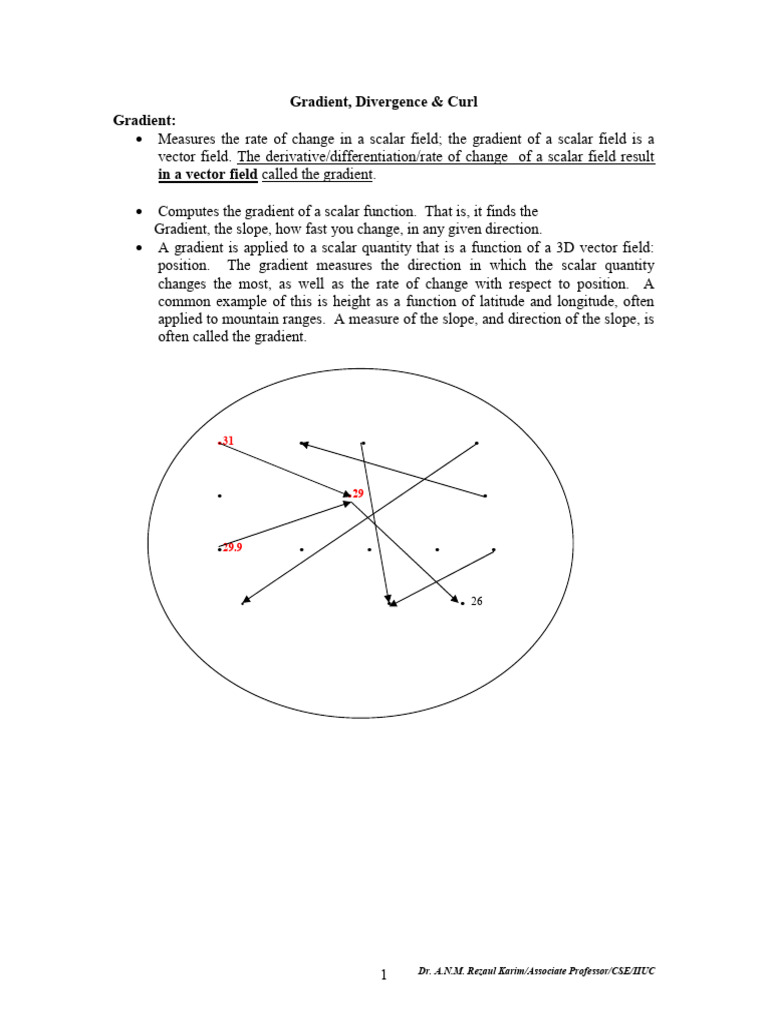 Understanding Gradient, Divergence, Curl | PDF | Divergence | Abstract ...